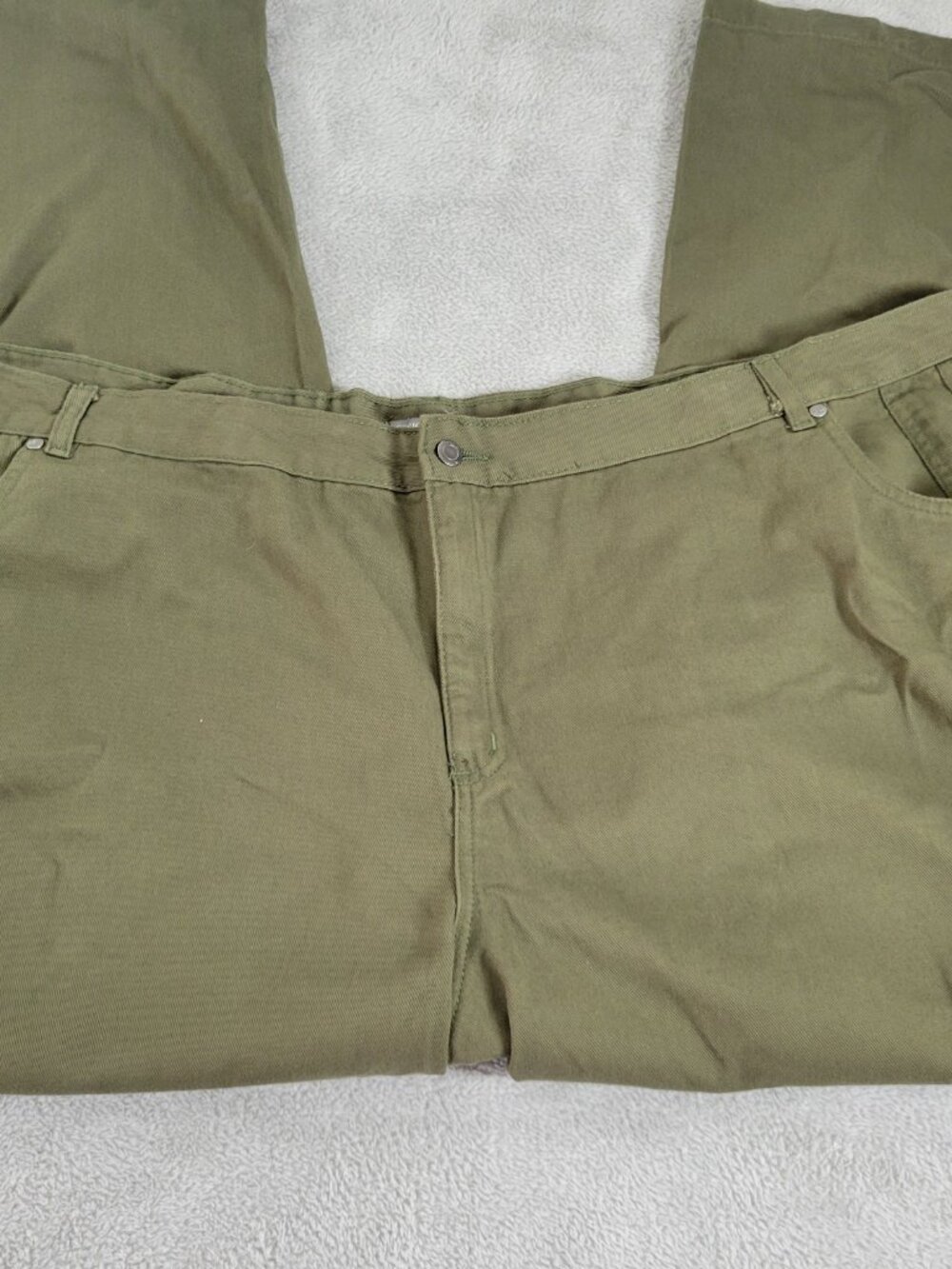 Jessica London Women's Green Straight Leg Jeans Size 34W High Rise Cotton SL180E - Picture 3 of 10